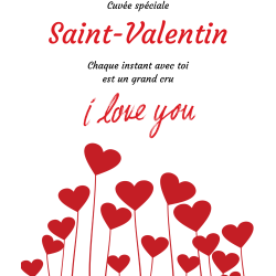 Étiquette bouteille personnalisée Chaque instant avec toi est un grand cru