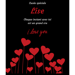 Étiquette bouteille personnalisée Une cuvée d’amour à savourer à deux