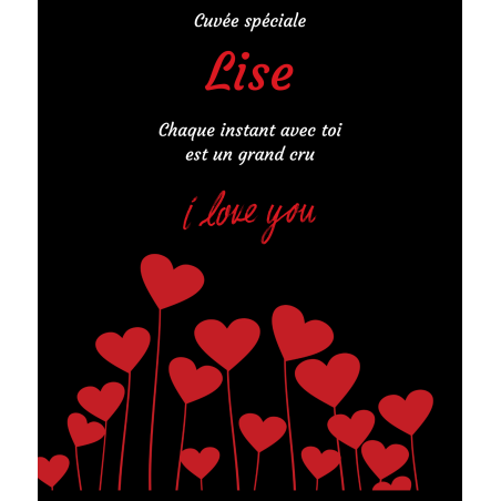 Étiquette bouteille personnalisée Une cuvée d’amour à savourer à deux
