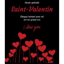 Étiquette bouteille personnalisée Une cuvée d’amour à savourer à deux