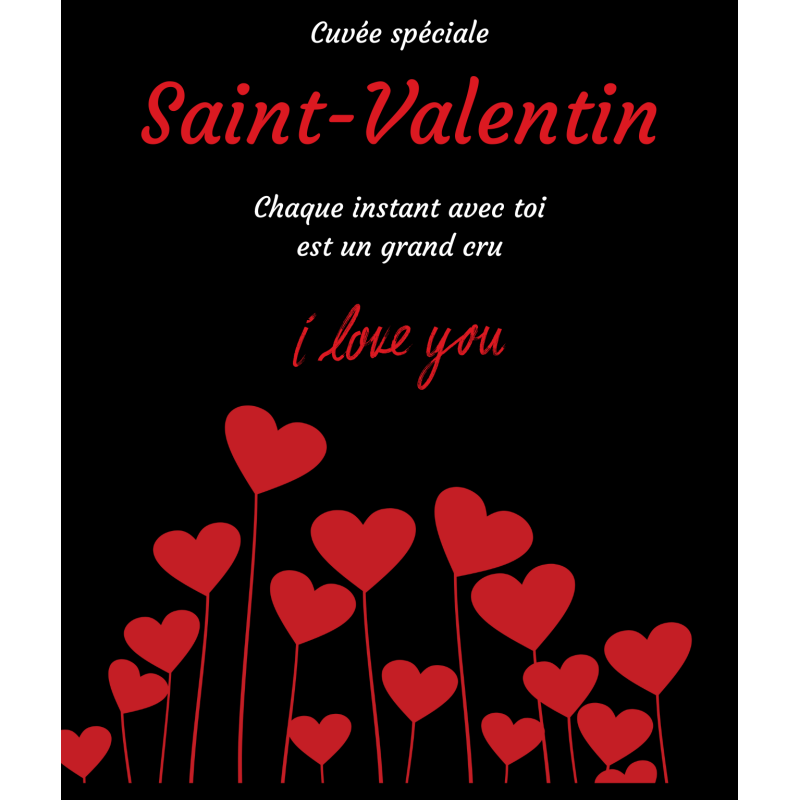 Étiquette bouteille personnalisée Une cuvée d’amour à savourer à deux