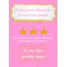 Carte à gratter annonce grande sœur couronne enchantée