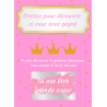 Carte à gratter annonce grande sœur couronne enchantée