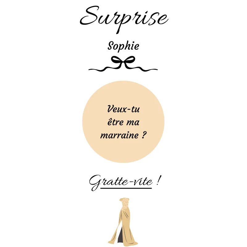 Carte à gratter une surprise pleine d’émotion