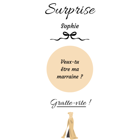 Carte à gratter une surprise pleine d’émotion