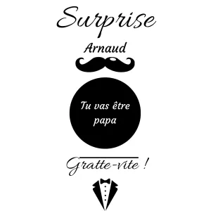 Carte à gratter une annonce tout en élégance