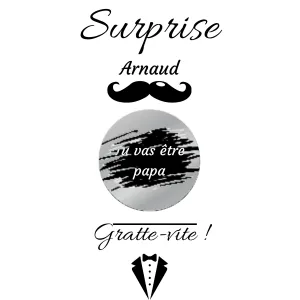 Carte à gratter une annonce tout en élégance