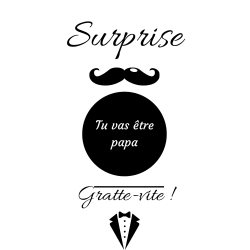 Carte à gratter une annonce tout en élégance