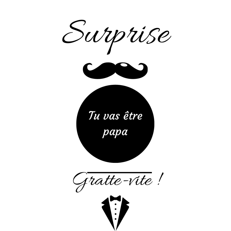 Carte à gratter une annonce tout en élégance