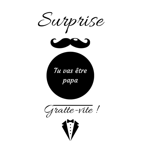 Carte à gratter une annonce tout en élégance