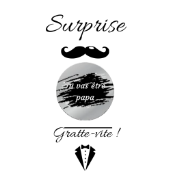 Carte à gratter une annonce tout en élégance