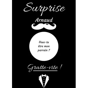 Carte à gratter élégante pleine de complicité