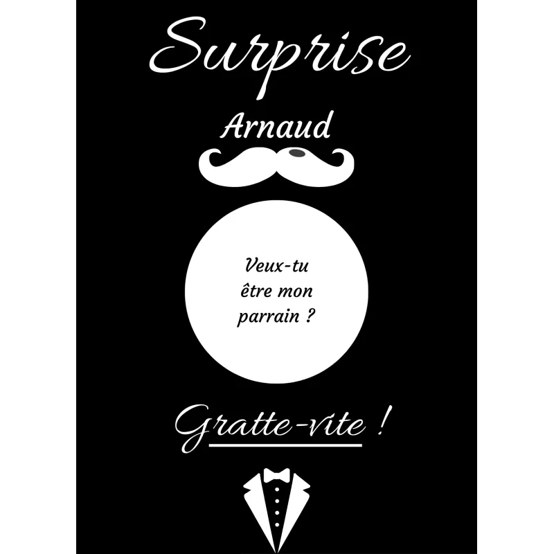 Carte à gratter élégante pleine de complicité