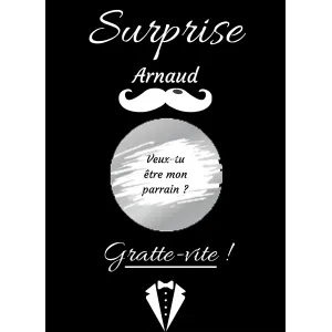 Carte à gratter élégante pleine de complicité