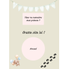 Carte à gratter prénom bébé annonce délicate beige naturel
