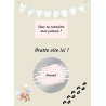 Carte à gratter prénom bébé annonce délicate beige naturel