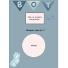 Carte à gratter prénom bébé annonce douce boy bleu poudré