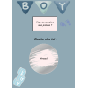 Carte à gratter prénom bébé annonce douce boy bleu poudré