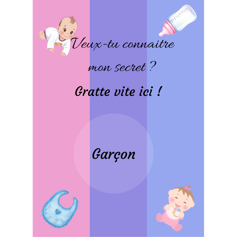 Carte à gratter un secret aux couleurs du bonheur