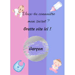 Carte à gratter un secret aux couleurs du bonheur