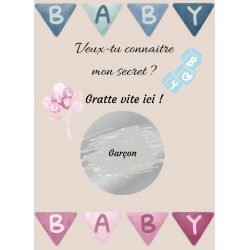 Carte à gratter un secret tout en douceur