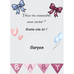 Carte à gratter un secret tout en élégance