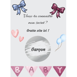 Carte à gratter un secret tout en élégance