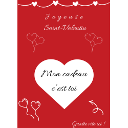 Carte à gratter Saint-Valentin, le cadeau qui dit tout