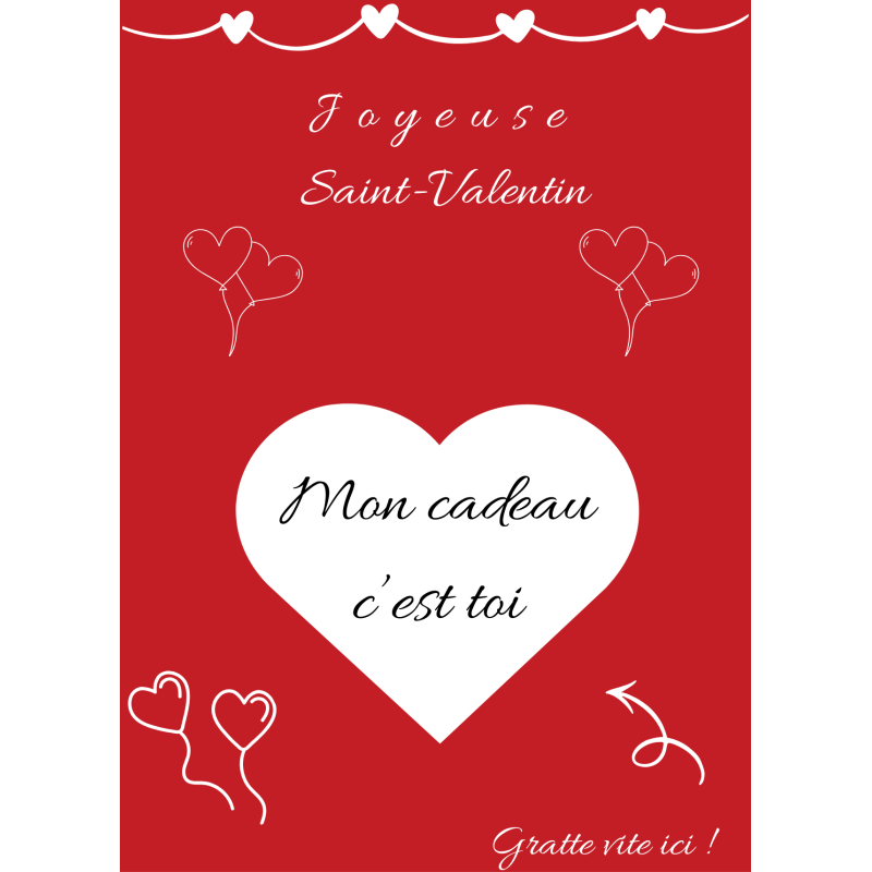 Carte à gratter Saint-Valentin, le cadeau qui dit tout