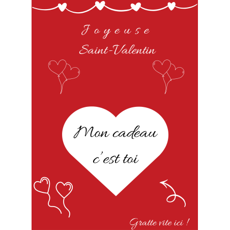 Carte à gratter Saint-Valentin, le cadeau qui dit tout