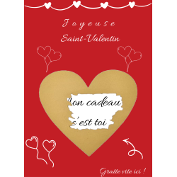 Carte à gratter Saint-Valentin, le cadeau qui dit tout