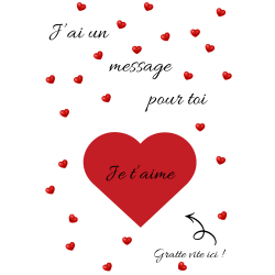 Carte à gratter j’ai un message pour toi