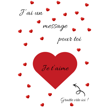 Carte à gratter j’ai un message pour toi