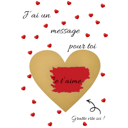 Carte à gratter j’ai un message pour toi