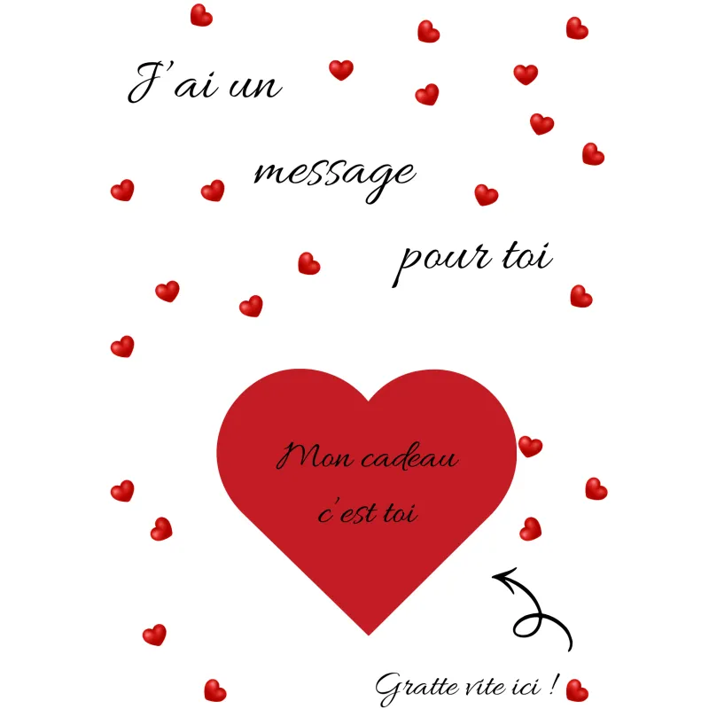 Carte à gratter j’ai un message pour toi
