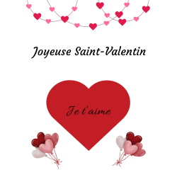 Carte à gratter joyeuse Saint-Valentin, je t’aime