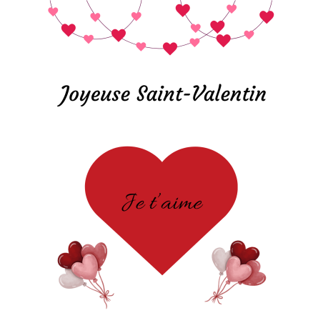 Carte à gratter joyeuse Saint-Valentin, je t’aime