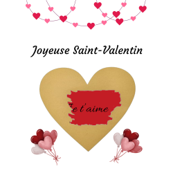 Carte à gratter joyeuse Saint-Valentin, je t’aime