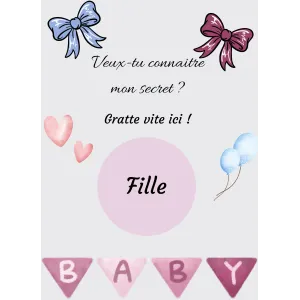 Carte à gratter un secret tout en élégance