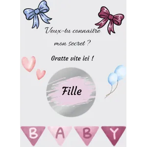 Carte à gratter un secret tout en élégance
