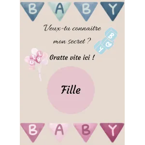 Carte à gratter un secret tout en douceur