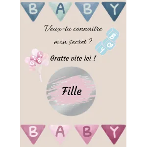 Carte à gratter un secret tout en douceur