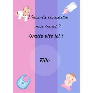 Carte à gratter un secret aux couleurs du bonheur