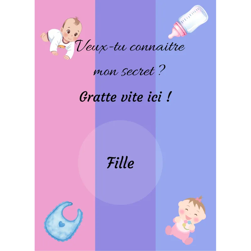 Carte à gratter un secret aux couleurs du bonheur