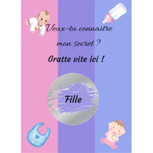 Carte à gratter un secret aux couleurs du bonheur