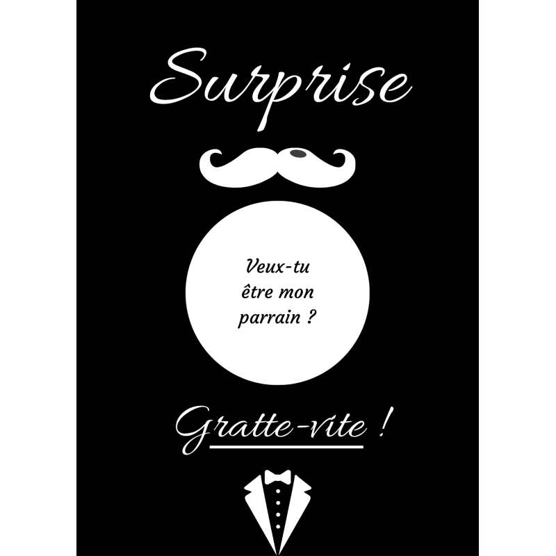 Carte à gratter élégante pleine de complicité