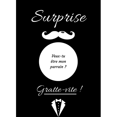 Carte à gratter élégante pleine de complicité