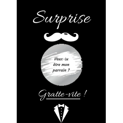 Carte à gratter élégante pleine de complicité