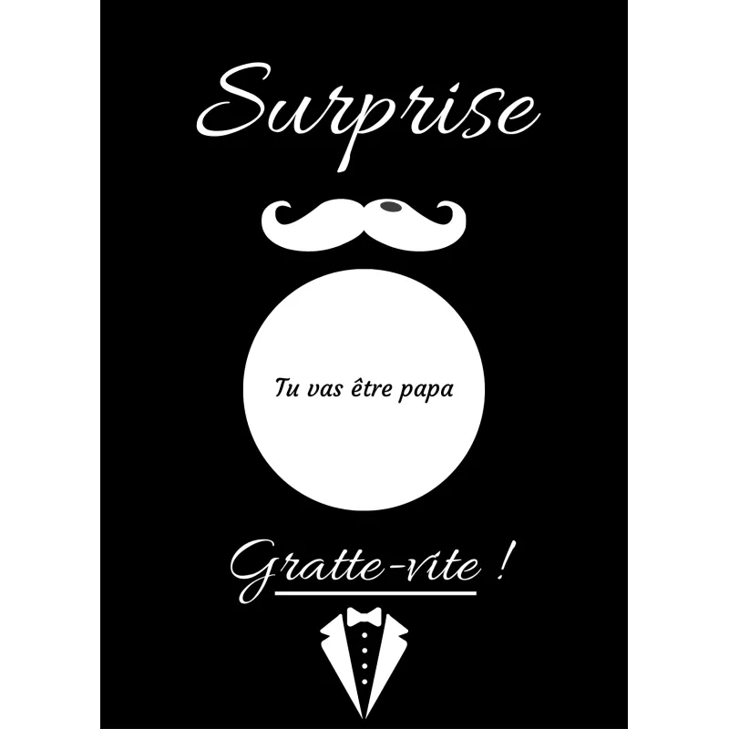 Carte à gratter élégante pleine de complicité