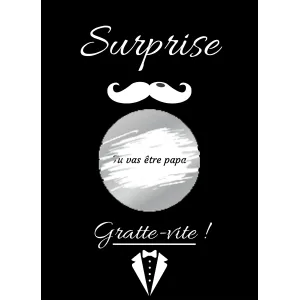 Carte à gratter élégante pleine de complicité